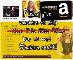 …buy me more Shakira stuff